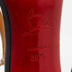 Christian Louboutin Tricolor Python and Leather True Blue Sandals Size 39.5