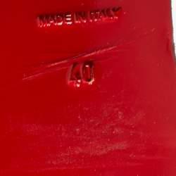 Pre Owned Christian Louboutin Black/White Brogue Patent Leather Zazou Oxfords Size 40