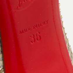 Pre Owned Christian Louboutin Light Yellow/Grey Python Pigalle Follies Pumps Size 36