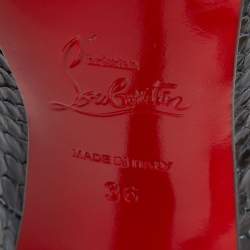 Pre Owned حذاء كعب عالي كريستيان لوبوتان مقدمة مدببة قوس قزح جلد ثعبان سو كيت مقاس 36.5