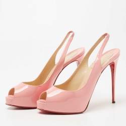 Patent leather sandal Christian Louboutin Pink size 41 EU in Patent leather  - 35782187