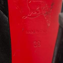 Pre Owned Christian Louboutin Black Leather Bianca Pumps Size 39