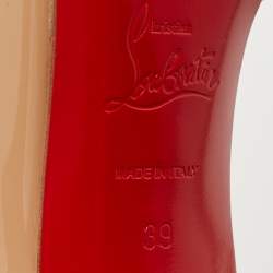 مملوكة مسبقًا Christian Louboutin Beige Patent Leather Iriza Pumps  Size 39