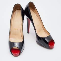 Christian Louboutin Black Patent Leather New Very Prive Pumps Size 39