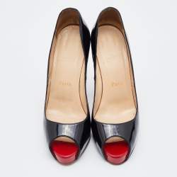 Christian Louboutin Black Patent Leather New Very Prive Pumps Size 39