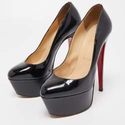 Bianca heels Christian Louboutin Black size 38.5 EU in Suede - 13915787