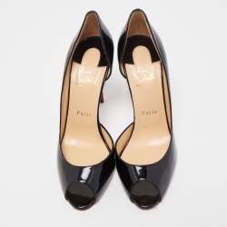 مملوكة مسبقًا Christian Louboutin Black Patent Demi You Pumps Size 39
