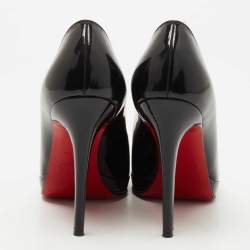 Pre Owned Christian Louboutin Black Patent Leather New Simple Pumps Size 37