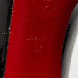 Pre Owned Christian Louboutin Black Patent Leather New Simple Pumps Size 37