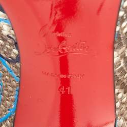 Pre Owned Christian Louboutin Brown/Beige Python Paint Splatter So Kate Pumps Size 41