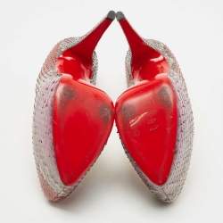 مملوكة مسبقًا Christian Louboutin Multicolor Python Daffodile Pumps Size 41