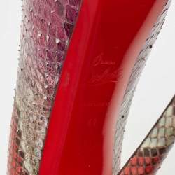 مملوكة مسبقًا Christian Louboutin Multicolor Python Daffodile Pumps Size 41