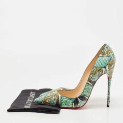 Christian Louboutin Multicolor Hand Painted Python So Kate Pumps Size 40.5