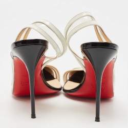 Pre Owned Christian Louboutin Tricolor Leather and PVC Paralili Pumps Size 41