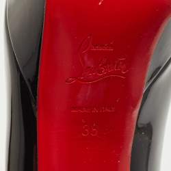 Christian Louboutin Black Patent Leather Bianca Platform Pumps Size 38