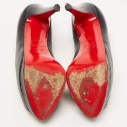 مملوكة مسبقًا Christian Louboutin Black Leather Altadama Pumps Size 36