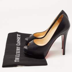 مملوكة مسبقًا Christian Louboutin Black Leather Altadama Pumps Size 36