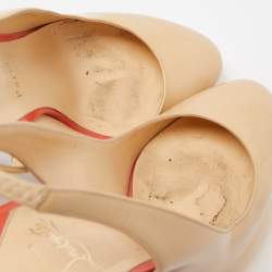 مملوكة مسبقًا Christian Louboutin tricolor Patent Bianca Pumps Size 41.5