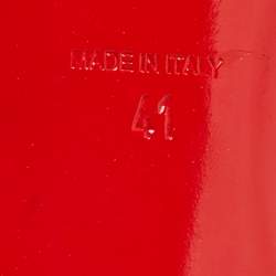 Pre Owned حذاء كعب عالي كريستيان لوبوتان كورنيلا جلد أسود لامع مقاس 41