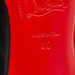 مملوكة مسبقًا حذاء بوت للكاحل كريستيان لوبوتان كلاميجاني جلد أسود بمقدمة مدببة مقاس 40