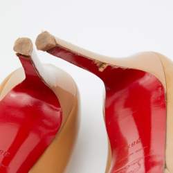 Christian Louboutin Beige Patent Leather New Simple Pumps Size 38.5