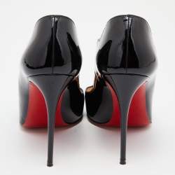 مملوكة مسبقًا Christian Louboutin Black Patent Leather Hot Chick Pumps Size 39.5