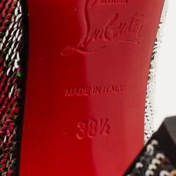 Christian Louboutin Multicolor Sequin Moulamax Ankle Boots Size 38.5