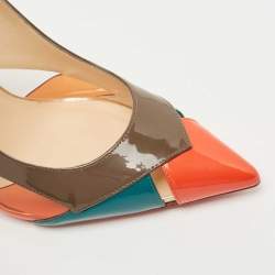 Christian Louboutin Multicolor PVC and Patent Pointed Toe Pumps Size 39