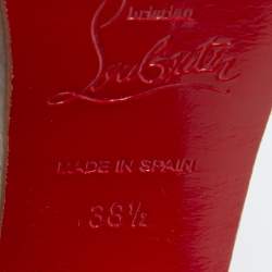 Christian Louboutin Turquoise Suede Super Dombasle Sandals Size 38.5