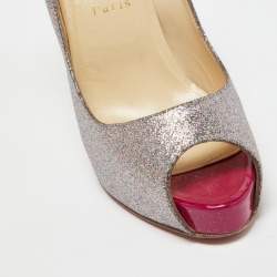 Pre Owned Christian Louboutin Multicolor Glitter Very Prive Pumps Size 38.5