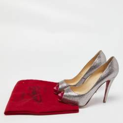 Pre Owned Christian Louboutin Multicolor Glitter Very Prive Pumps Size 38.5