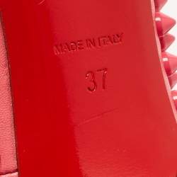 Pre Owned Christian Louboutin Pink Leather Pigalle Spikes Pumps Size 37 