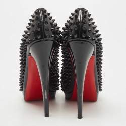 مملوكة مسبقًا Christian Louboutin Black Leather Alti Spike Pumps Size 39.5