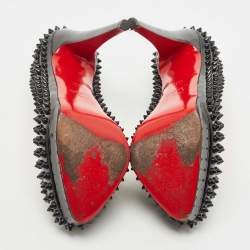 مملوكة مسبقًا Christian Louboutin Black Leather Alti Spike Pumps Size 39.5