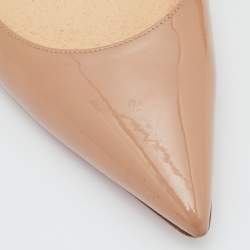 مملوكة مسبقًا Christian Louboutin Nude Patent Leather Iriza D'orsay Pumps Size 37.5