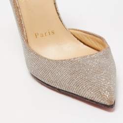 Christian Louboutin Metallic Lurex Fabric Iriza Pumps Size 35