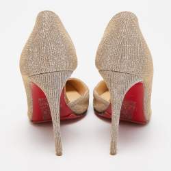 Christian Louboutin Metallic Lurex Fabric Iriza Pumps Size 35