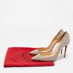 Christian Louboutin Metallic Lurex Fabric Iriza Pumps Size 35