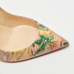 Pre Owned Christian Louboutin Muticolor Patent Leather Pigalle Pumps Size 39