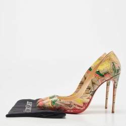 Pre Owned Christian Louboutin Muticolor Patent Leather Pigalle Pumps Size 39