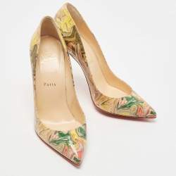 Pre Owned Christian Louboutin Muticolor Patent Leather Pigalle Pumps Size 39