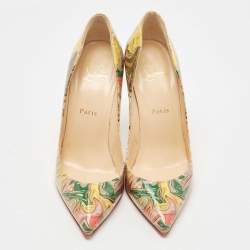 Pre Owned Christian Louboutin Muticolor Patent Leather Pigalle Pumps Size 39