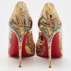 Pre Owned Christian Louboutin Muticolor Patent Leather Pigalle Pumps Size 39