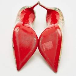 Pre Owned Christian Louboutin Muticolor Patent Leather Pigalle Pumps Size 39