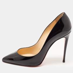 Christian Louboutin Black Patent Leather So Kate Pointed Toe Pumps Size 38