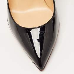 Christian Louboutin Black Patent Leather So Kate Pointed Toe Pumps Size 38