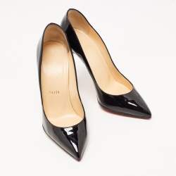Christian Louboutin Black Patent Leather So Kate Pointed Toe Pumps Size 38