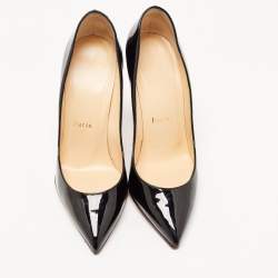Christian Louboutin Black Patent Leather So Kate Pointed Toe Pumps Size 38