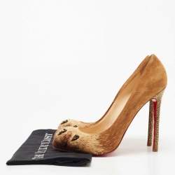 Christian Louboutin Brown Suede Alex Lion Paw Pumps Size 40.5