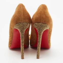 Christian Louboutin Brown Suede Alex Lion Paw Pumps Size 40.5